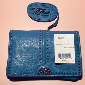 Brighton “pretty tough” organizer in blue - new with tags - included dust bag